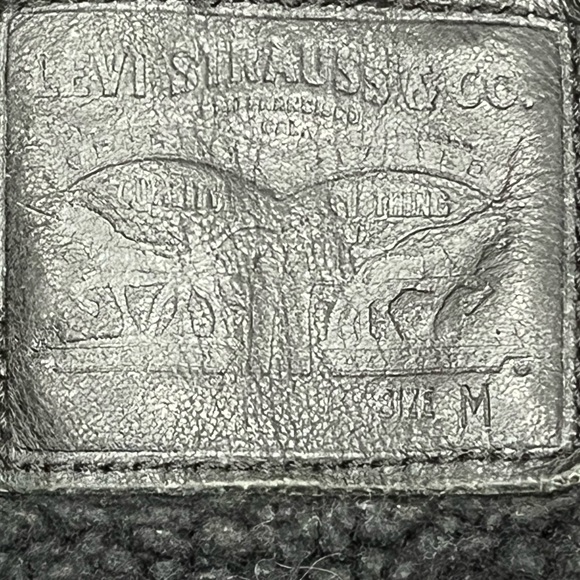 Levi’s Original Sherpa Trucker Jacket Black Denim size M - Picture 14 of 16